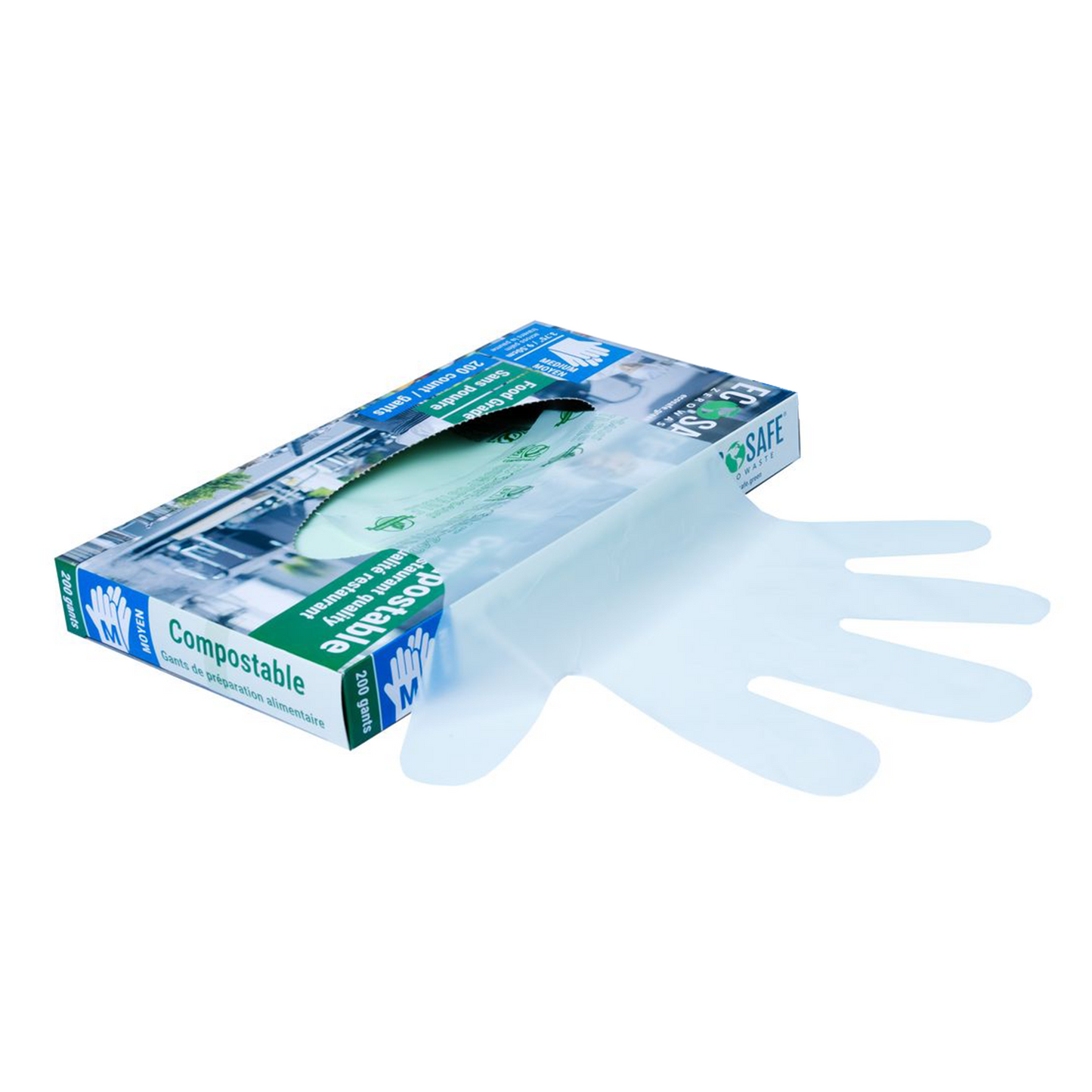 EcoSafe® Compostable Food Prep Gloves (Each)
