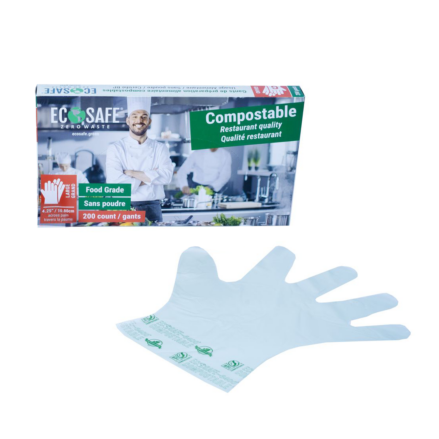 EcoSafe® Compostable Food Prep Gloves (Each)