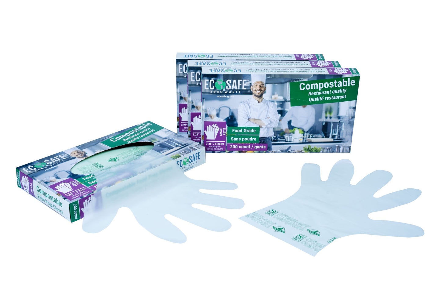 EcoSafe® Compostable Food Prep Gloves (Case)