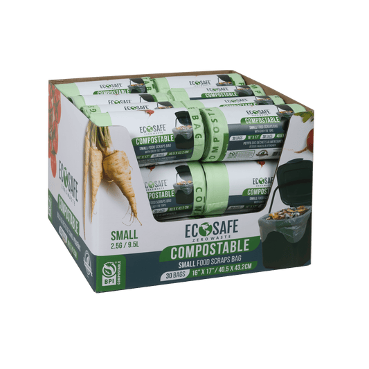 EcoSafe® Compostable Small Food Scraps Bag with Handles – (Case)