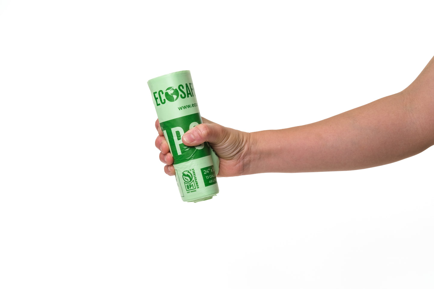 EcoSafe® Compostable Tall Food Scraps Bag with Handles (Case)
