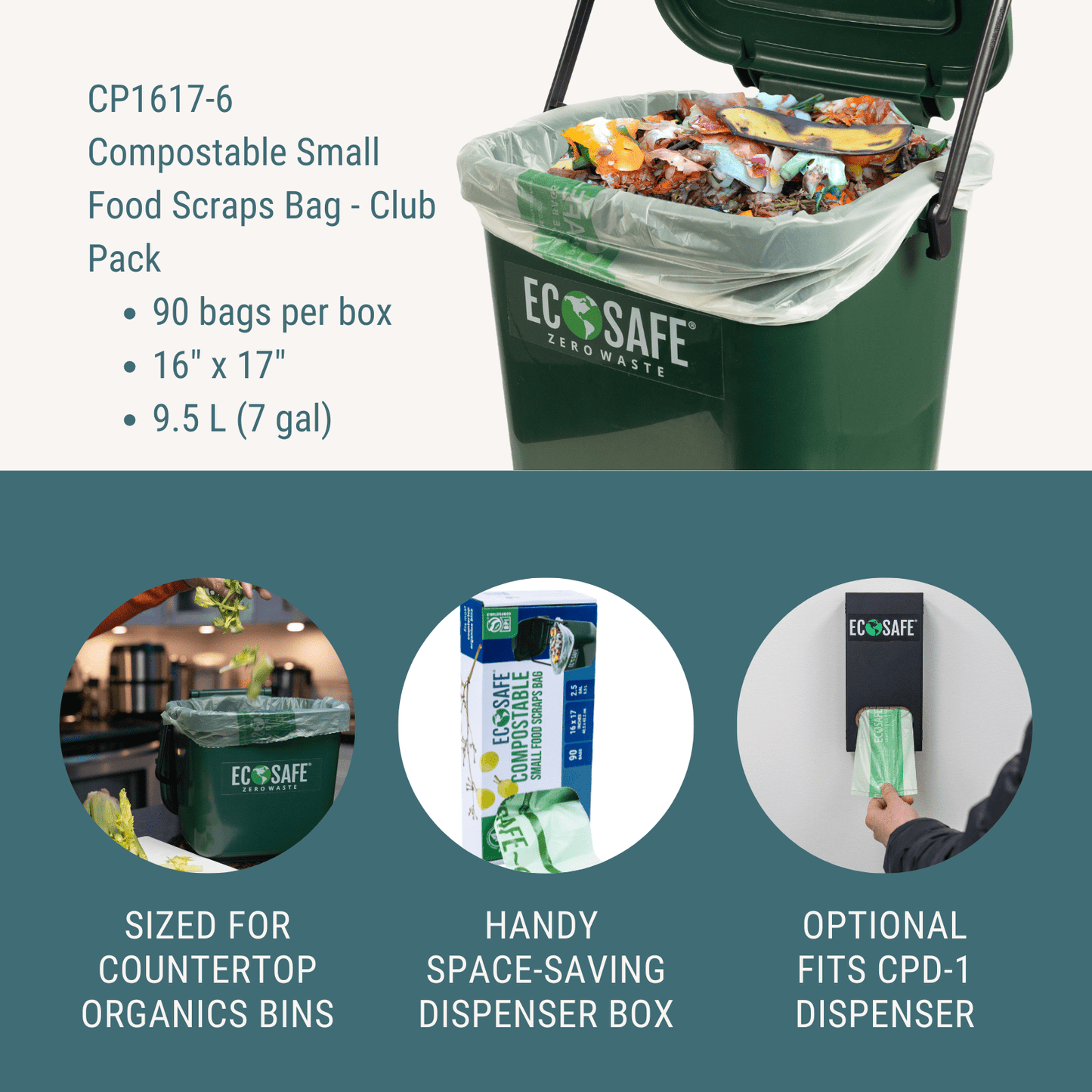 Compostable Small Food Scraps Bag – Club Pack