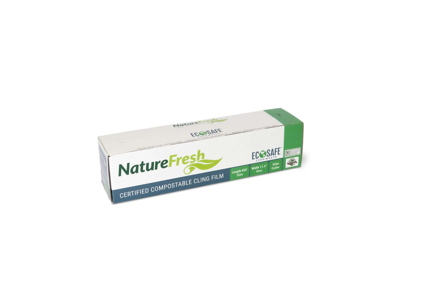 11.4"x820' Compostable Cling Film Cutterbox (Each)