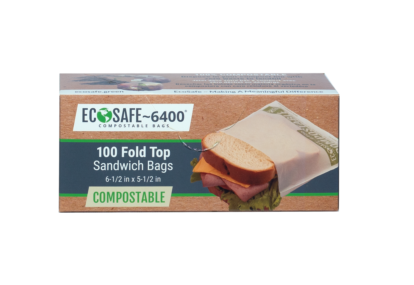 Compostable Fold Top Sandwich Bag (Each)