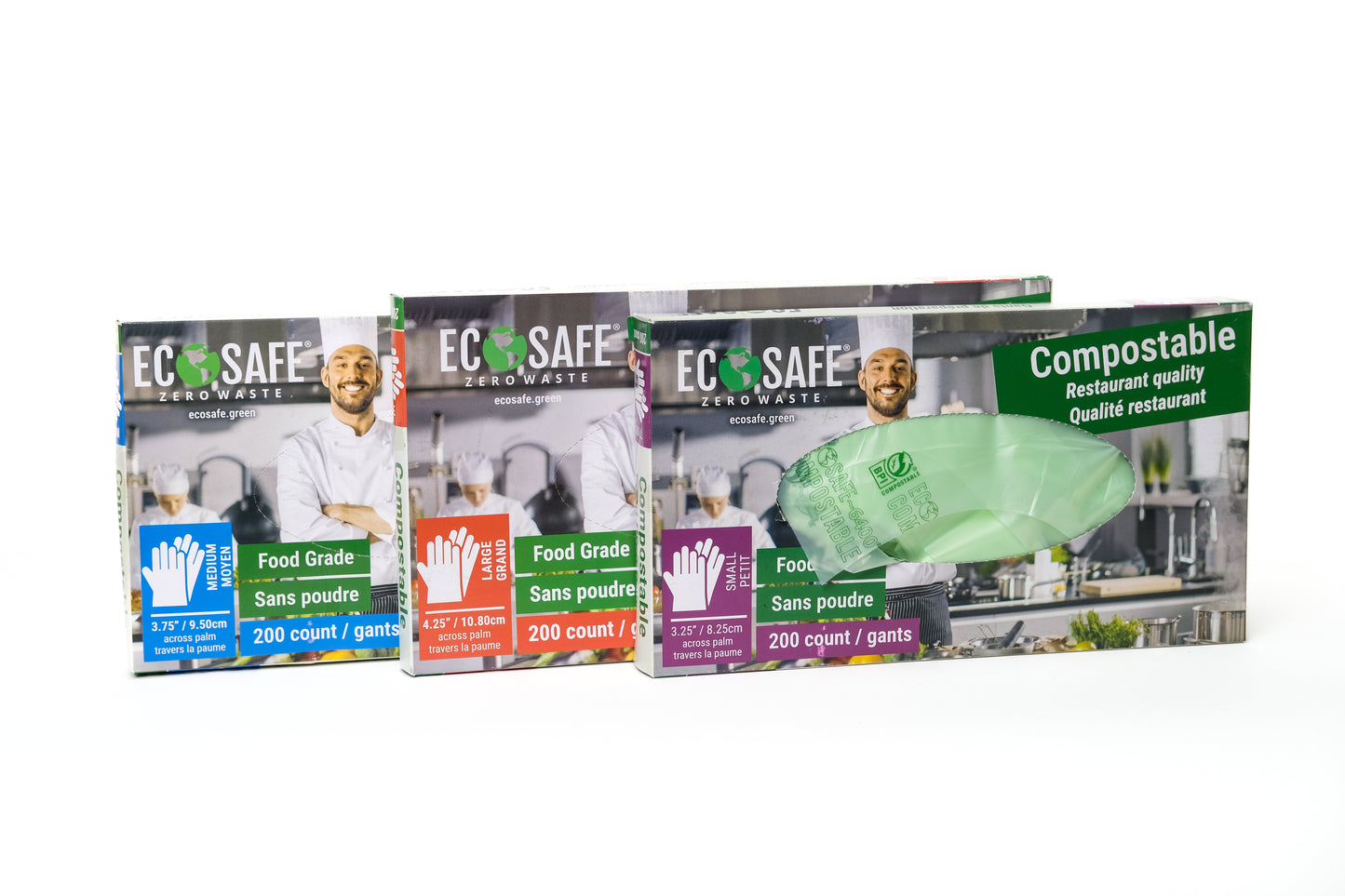 EcoSafe® Compostable Food Prep Gloves (Case)