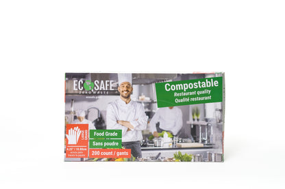 EcoSafe® Compostable Food Prep Gloves (Case)