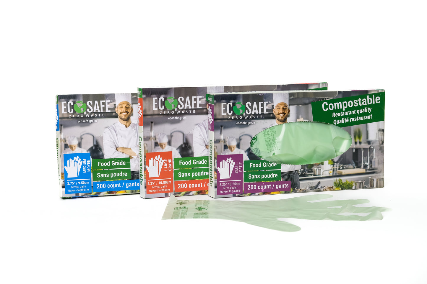 EcoSafe® Compostable Food Prep Gloves (Case)