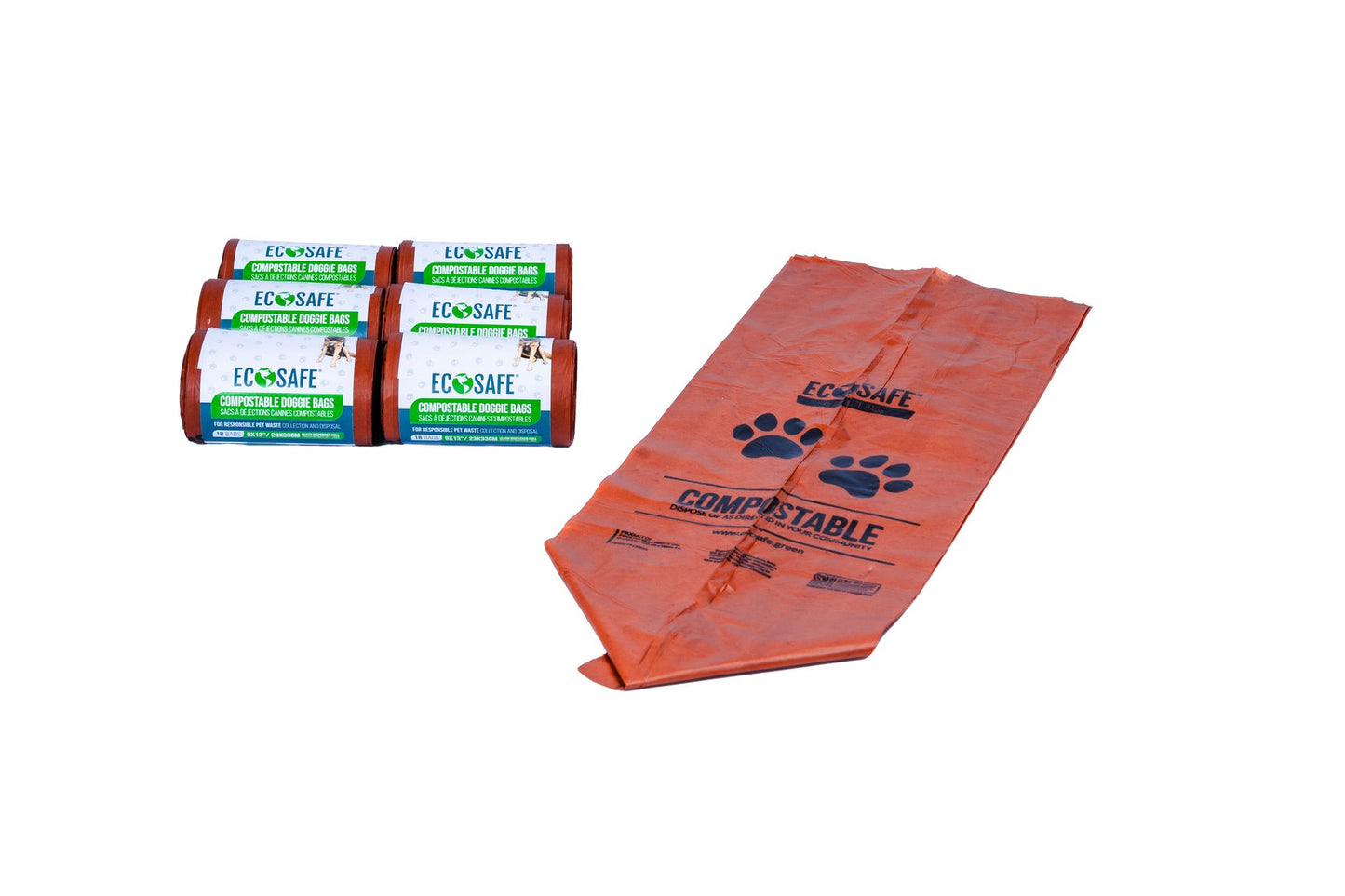 Compostable Doggie Bags – Leash Dispenser Roll (Case)