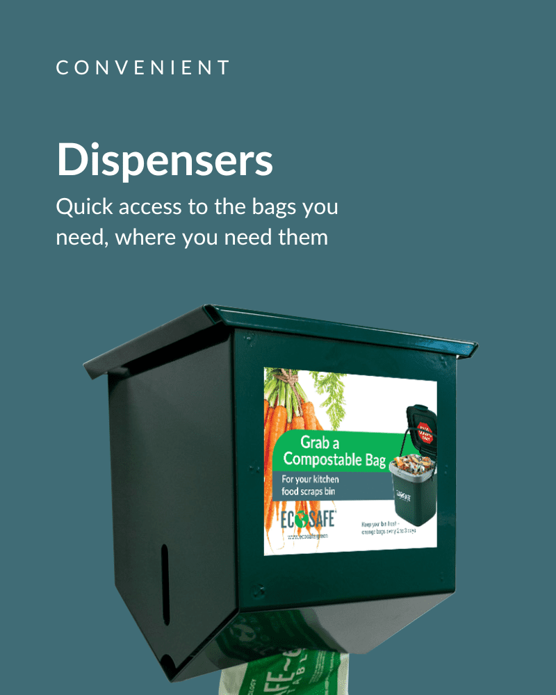 Sturdy dispensers for compostable bags